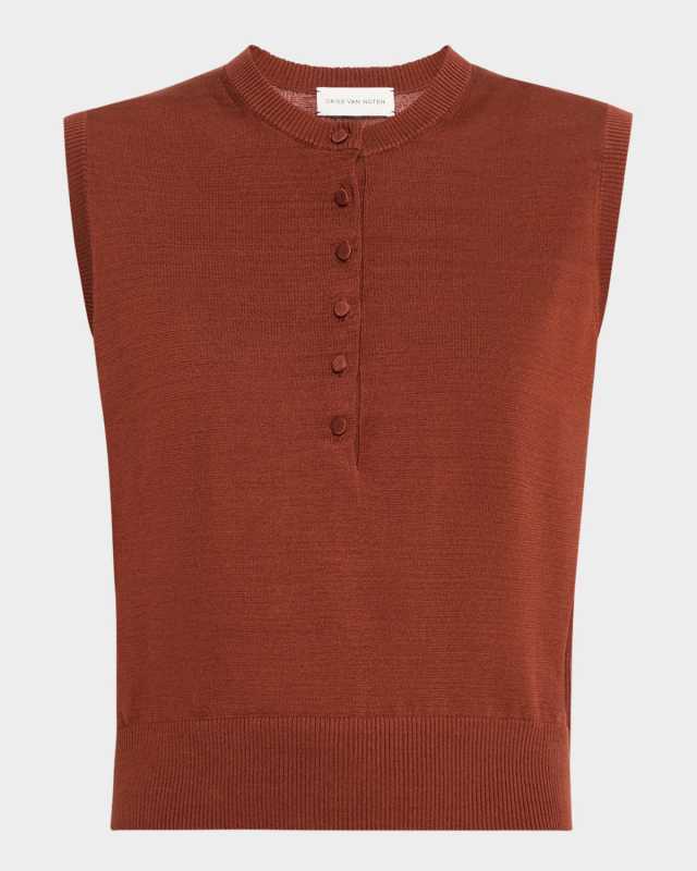 Togo Sleeveless Cotton Knit Top